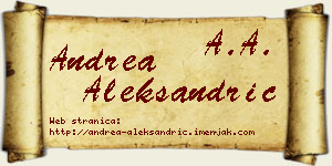 Andrea Aleksandrić vizit kartica